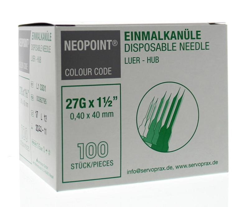 Neopoint Injectienaald steriel 0.4 x 40 mm 100.00 Stuks