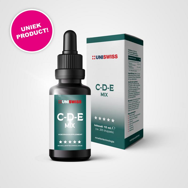 Uniswiss C-D-E mix (curcumine, vitamine D3, vitamine E) 10 Milliliter