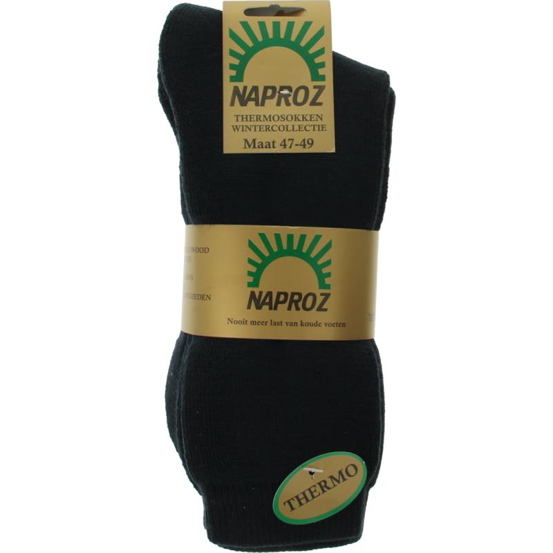 Naproz Thermo sokken blauw maat 47-49 3 Paar
