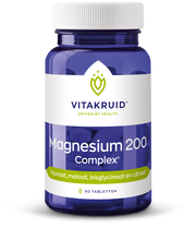 Vitakruid Magnesium 200 Complex Tauraat Malaat Bisglycinaat 30.00 Tabletten
