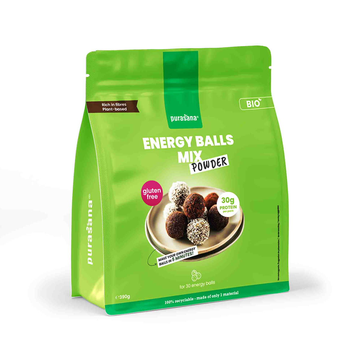 Purasana Purasana Glutenvrije Energy balls BIO 390.00 Gram